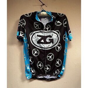 B Pro ZG Full-Zip Short Sleeve Cycling Jersey Shirt Women's Medium Back-Pockets